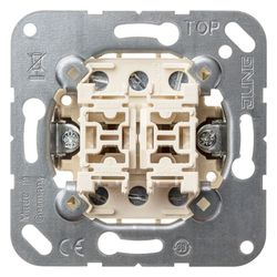 Jung Wippschalter Einsatz Doppel-Wechsel 509U, 10A 250V, Unterputz, Weiß... JUNGE-509U 4011377263703 (Abb. 1)