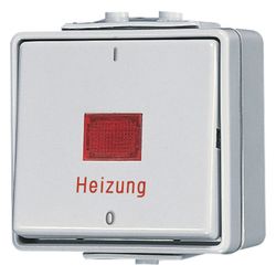 Jung Heizungsschalter WG 600, 2-polig, 10A 250V, Kunststoff, Grau... JUNGE-602HW 4011377304604 (Abb. 1)