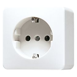 Jung Schutzkontakt-Steckdose AP 600, 16A 250V, 61x61x47mm, Duroplast, Alpinweiß... JUNGE-620AWW 4011377857308 (Abb. 1)