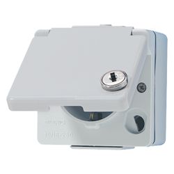 Jung Schutzkontakt-Steckdose WG 600, IP44, Kunststoff, Grau... JUNGE-620WSL 4011377488502 (Abb. 1)