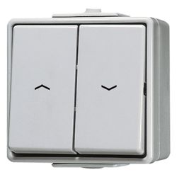 Jung Jalousietaster WG 600 639VW, 10A 250V, Kunststoff, Grau... JUNGE-639VW 4011377321205 (Abb. 1)
