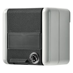 Jung Schutzkontakt-Steckdose WG 800 820 NAWSL, IP44, Kunststoff, Grau... JUNGE-820NAWSL 4011377661509 (Abb. 1)