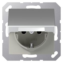 Jung Schutzkontakt-Steckdose Serie A A1520BFKLAL, 16A 250V, Thermoplast, Aluminium... JUNGE-A1520BFKLAL 4011377124486 (Abb. 1)