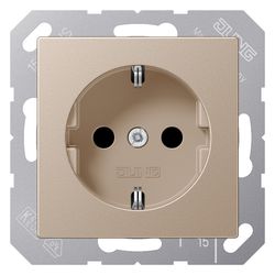 Jung Schutzkontakt-Steckdose Serie A A1520CH, 16A 250V, Duroplast lackiert, Champagner... JUNGE-A1520CH 4011377112445 (Abb. 1)
