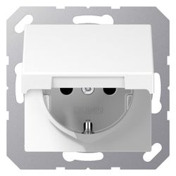 Jung Schutzkontakt-Steckdose Serie A A1520KLWW, 16A 250V, Duroplast, Alpinweiß... JUNGE-A1520KLWW 4011377059344 (Abb. 1)