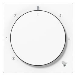 Jung Abdeckung für Thermostat Serie AS/A A1749BFWW, 55x55mm, Thermoplast, Alpinweiß... JUNGE-A1749BFWW 4011377195141 (Abb. 1)
