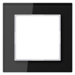 Jung Glasrahmen A CREATION AC 581 GL SW, 1fach, 84x84mm, Glas, Schwarz... JUNGE-AC581GLSW 4011377026643 (Abb. 1)