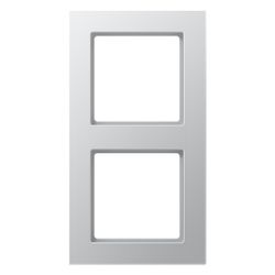 Jung Rahmen 2fach A CREATION AC 582 AL, 84x155mm, Duroplast lackiert, Aluminium... JUNGE-AC582AL 4011377026582 (Abb. 1)