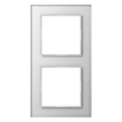 Jung Glasrahmen A CREATION AC582GLWW, 2fach, Glas, Alpinweiß... JUNGE-AC582GLWW 4011377053489 (Abb. 1)