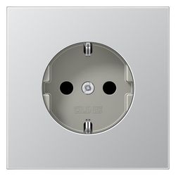 Jung Schutzkontaktsteckdose LS AL1520, 16A 250V, Metall, Aluminium... JUNGE-AL1520 4011377062979 (Abb. 1)
