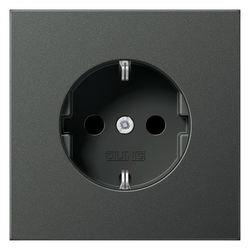 Jung Schutzkontakt-Steckdose LS AL1520AN, 16A 250V, Aluminium, Anthrazit... JUNGE-AL1520AN 4011377065536 (Abb. 1)