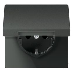 Jung Schutzkontakt-Steckdose LS AL1520KLAN, 16A 250V, Aluminium, Anthrazit... JUNGE-AL1520KLAN 4011377064096 (Abb. 1)