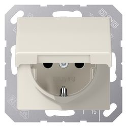 Jung Schutzkontakt-Steckdose Serie AS AS1520KL, 16A 250V, Duroplast, Weiß... JUNGE-AS1520KL 4011377059252 (Abb. 1)
