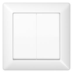 Jung Wippe AS 590-5WW, 80,5x80,5mm, Duroplast, Alpinweiß... JUNGE-AS590-5WW 4011377299054 (Abb. 1)