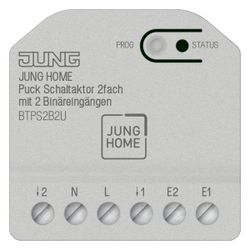Jung Schaltaktor, 2fach mit 2 Binäreingängen, Unterputz, 230V... JUNGE-BTPS2B2U 4011377360082 (Abb. 1)