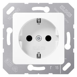 Jung Schutzkontakt-Steckdose CD5120BFWW, 16A 250V, Thermoplast, Alpinweiß... JUNGE-CD5120BFWW 4011377095571 (Abb. 1)