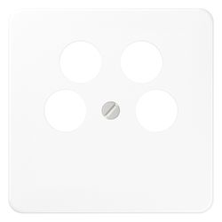 Jung Abdeckung CD 561-4 SAT2WW, 67x67mm, Thermoplast, Alpinweiß... JUNGE-CD561-4SAT2WW 4011377840300 (Abb. 1)