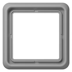 Jung Abdeckrahmen CD 500, 1fach, Duroplast, Grau... JUNGE-CD581GR 4011377052109 (Abb. 1)
