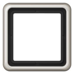Jung Rahmen CD 500, 1fach, Aluminium eloxiert, Platin... JUNGE-CD581PT 4011377052406 (Abb. 1)
