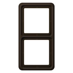 Jung Abdeckrahmen CD 500, 2fach, Duroplast, Braun... JUNGE-CD582BR 4011377053502 (Abb. 1)