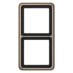 Jung Abdeckrahmen CD 500 CD582GB, 2fach, Aluminium eloxiert, Gold-Bronze... JUNGE-CD582GB 4011377053700 (Abb. 1)