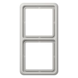 Jung Abdeckrahmen CD 500, 2fach, Duroplast, lichtgrau... JUNGE-CD582LG 4011377581203 (Abb. 1)