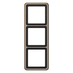 Jung Rahmen 3fach CD 500, 81x223mm, Aluminium, Gold-Bronze... JUNGE-CD583GB 4011377055308 (Abb. 1)