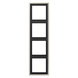 Jung Abdeckrahmen LS 990 4fach, 81x294mm, Metall, Edelstahl... JUNGE-ES2984 4011377749306 (Abb. 1)