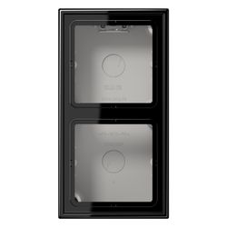 Jung Aufputz-Kappe LS CUBE 2fach, 152x81x47mm, Duroplast, Schwarz... JUNGE-LS582ASW 4011377048720 (Abb. 1)
