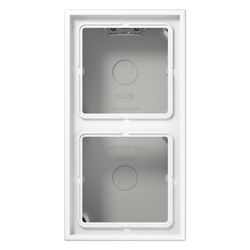 Jung Aufputz-Kappe LS CUBE LS582AWW, 2fach, Duroplast, Alpinweiß... JUNGE-LS582AWW 4011377048713 (Abb. 1)