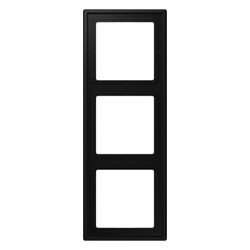 Jung Abdeckrahmen LS 990, 3fach, Duroplast lackiert, graphitschwarz matt... JUNGE-LS983SWM 4011377186811 (Abb. 1)