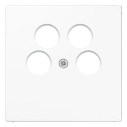 Jung Abdeckung LS 990-4 SAT2WW, 70x70mm, Thermoplast, Alpinweiß... JUNGE-LS990-4SAT2WW 4011377885103 (Abb. 1)
