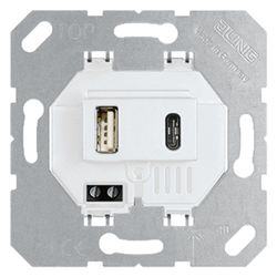 Jung USB-Ladegerät USB15CAWW, 1x Typ A 1x Typ C, Alpinweiß... JUNGE-USB15CAWW 4011377176836 (Abb. 1)