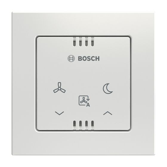 Junkers Bosch Bedieneinheit CV 30 H 85x85x10mm für Dezentrale Lüftung V3000D, Weiß