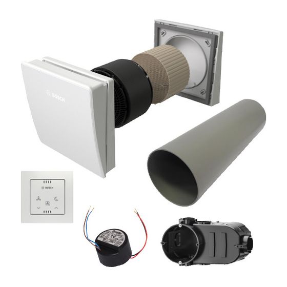 BOSCH Lüftungspaket dezentral Bopa VE302, 4x Vent 3000 D 55/K, CV30H, LNU12, LUP4, LMK