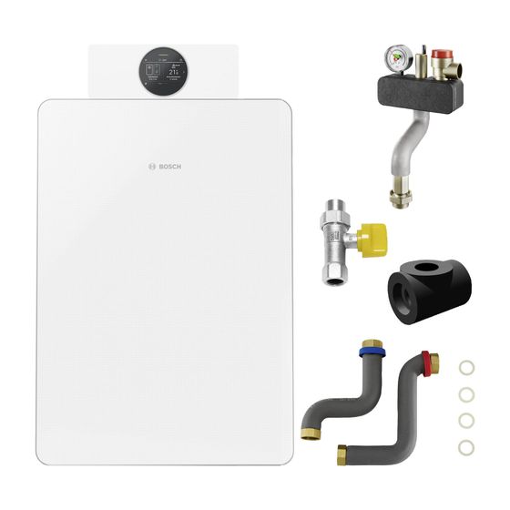 BOSCH Gas-Brennwertpaket Bopa GC8F103, GC8800iF-30, BCS29, BSS 50, Gashahn 1/2