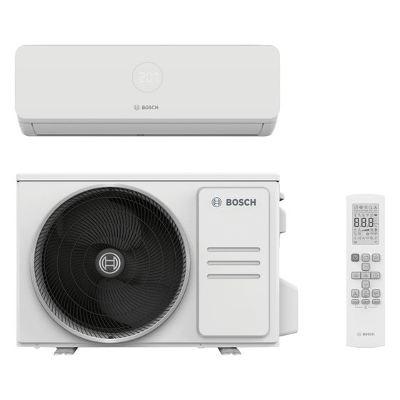 Bosch Split-Klimagerät CL3200i-Set 26 WE Außen- und Inneneinheit, R32, Heizleistung 2,93kW, Kühlleistung 2,63kW, 220V, Weiß