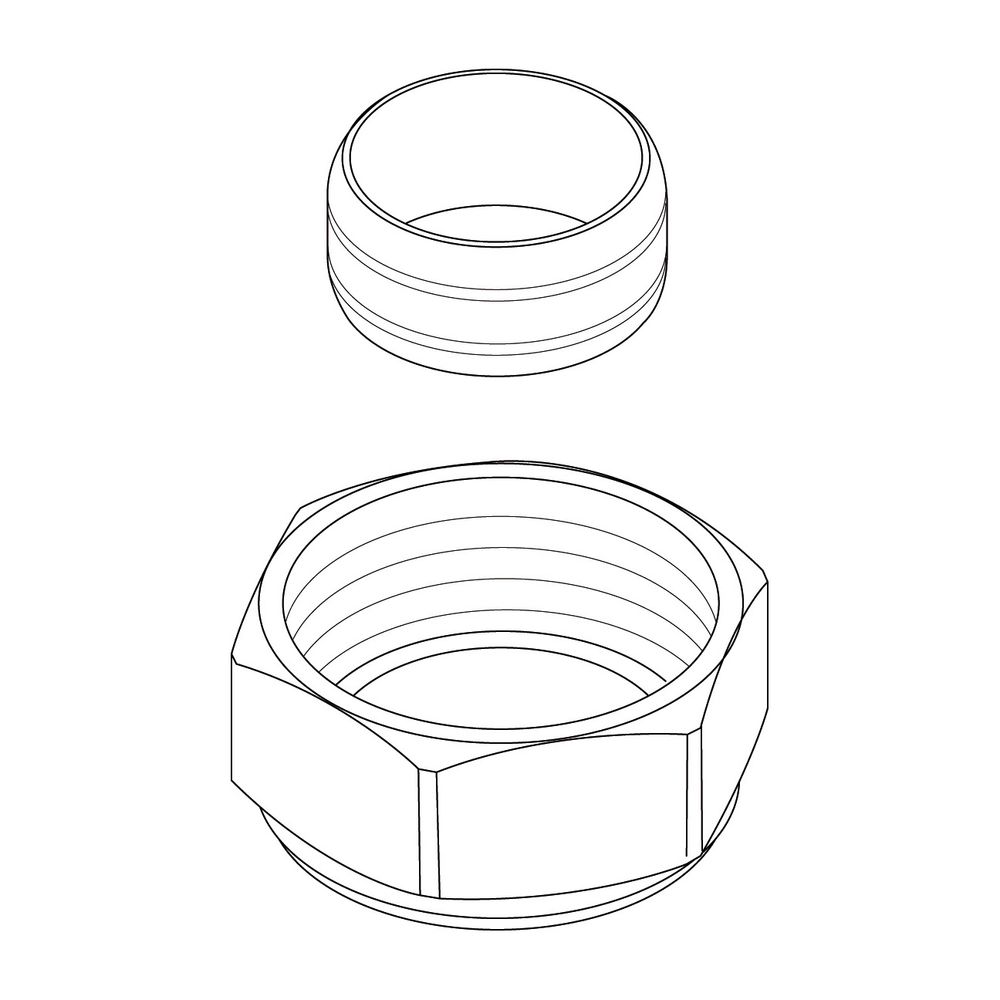 BOSCH Ersatzteil TTNR: 87186633350 Mutter 3/4" - Klemmring 15mm... JUNKERS-87186633350 4051516713379 (Abb. 1)