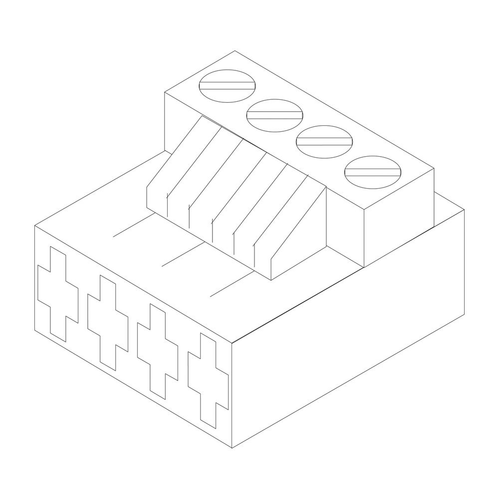 BOSCH Ersatzteil TTNR: 8718590270 Anschlussklemme 4-pol orange 17B18 everp... JUNKERS-8718590270 4051516834371 (Abb. 1)