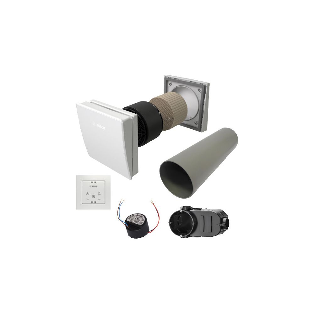 BOSCH Lüftungspaket dezentral Bopa VE302, 4x Vent 3000 D 55/K, CV30H, LNU12, LUP4, ... JUNKERS-7739623639 4062321889241 (Abb. 1)
