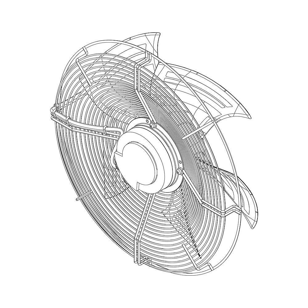 BOSCH Ersatzteil TTNR: 8733703160 Gebläse 500mm... JUNKERS-8733703160 4054925389753 (Abb. 1)