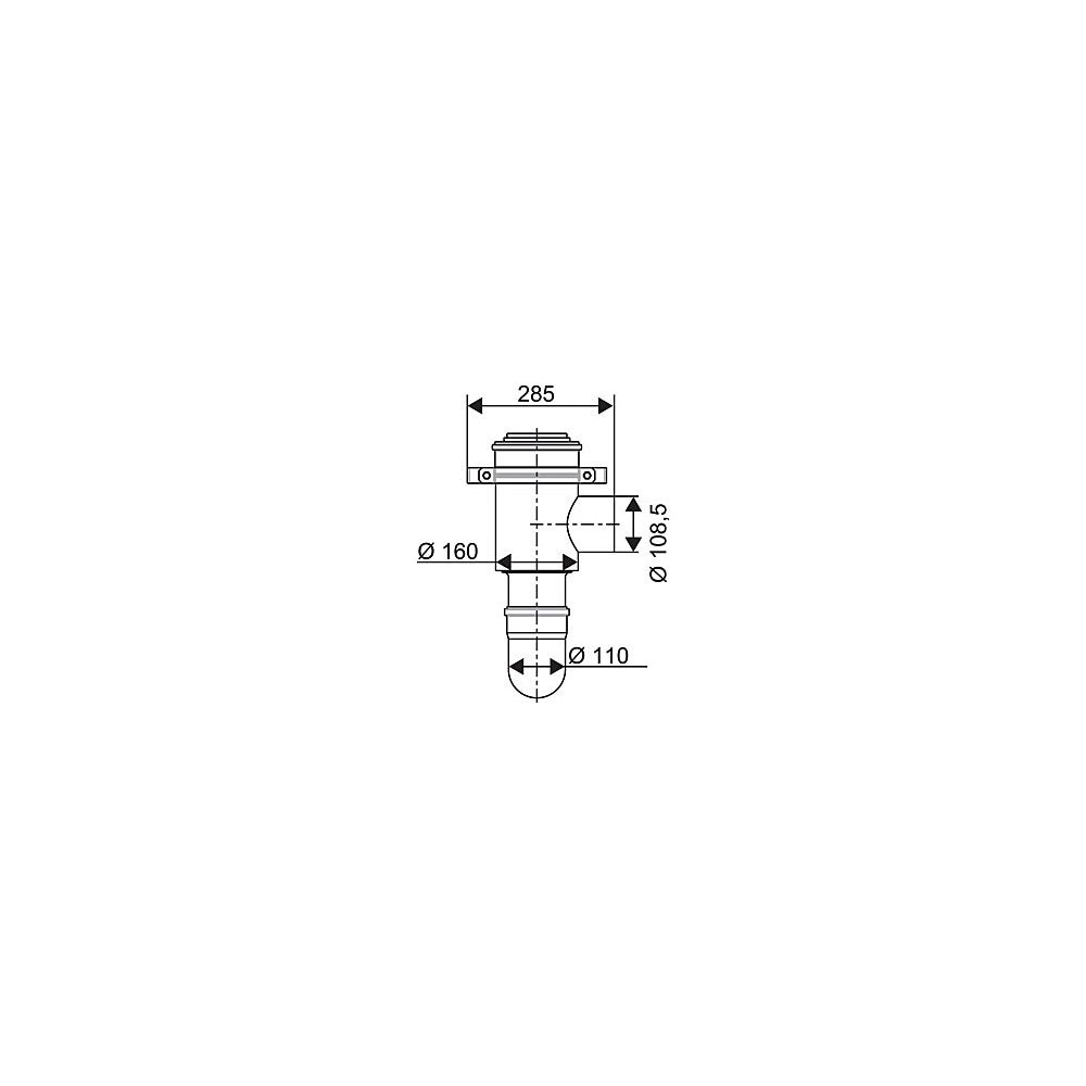 BOSCH Abgaszubehör FC-CA110 konzentrisches Kesselanschlussstück... JUNKERS-7736603383 4057749794673 (Abb. 1)