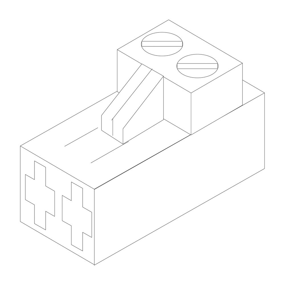 BOSCH Ersatzteil TTNR: 54912652 Anschlussklemme 2-polig grau WF... JUNKERS-54912652 4047416025247 (Abb. 1)