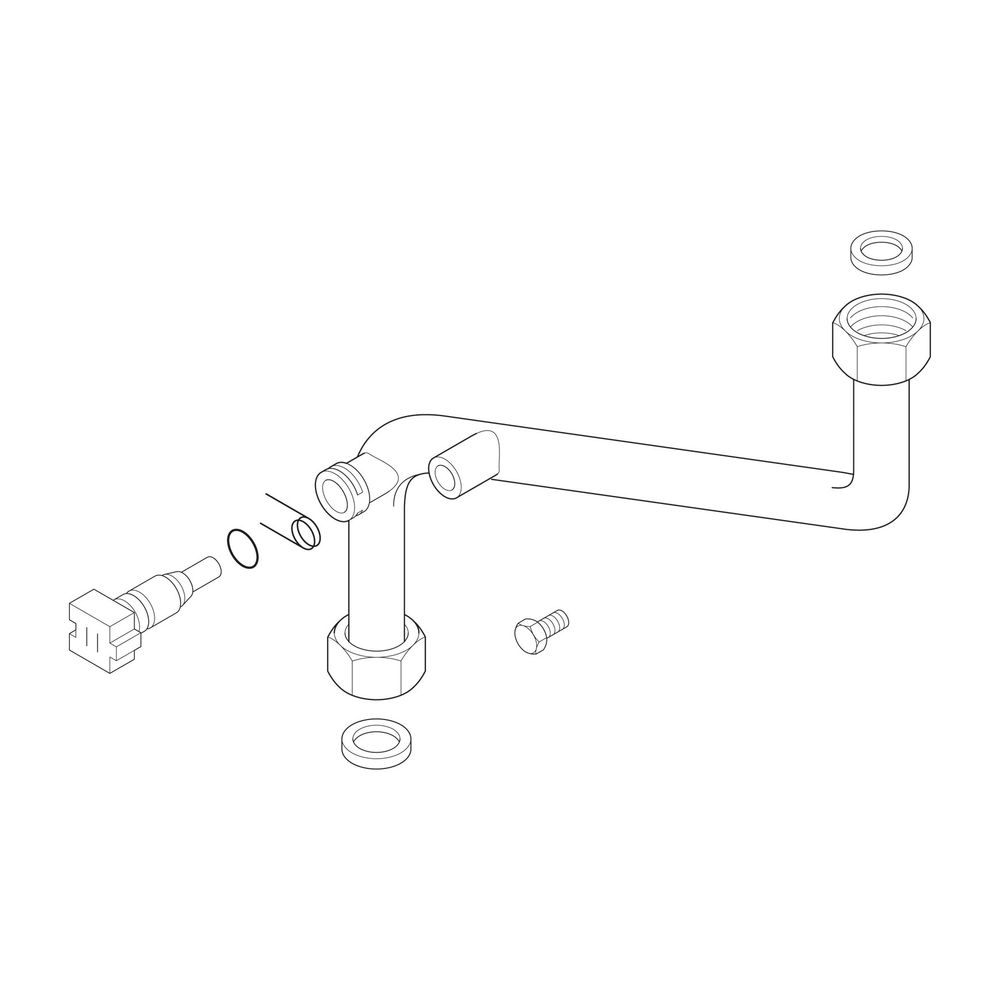 BOSCH Ersatzteil TTNR: 87107158680 Verbindungsrohr... JUNKERS-87107158680 4010009950028 (Abb. 1)