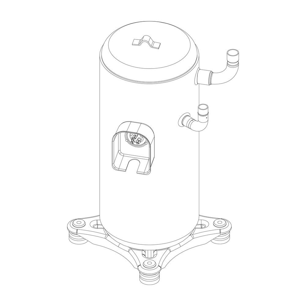 BOSCH Ersatzteil TTNR: 87382000600 Kompressor BEH-82 YETMT 3ph... JUNKERS-87382000600 4051516000851 (Abb. 1)