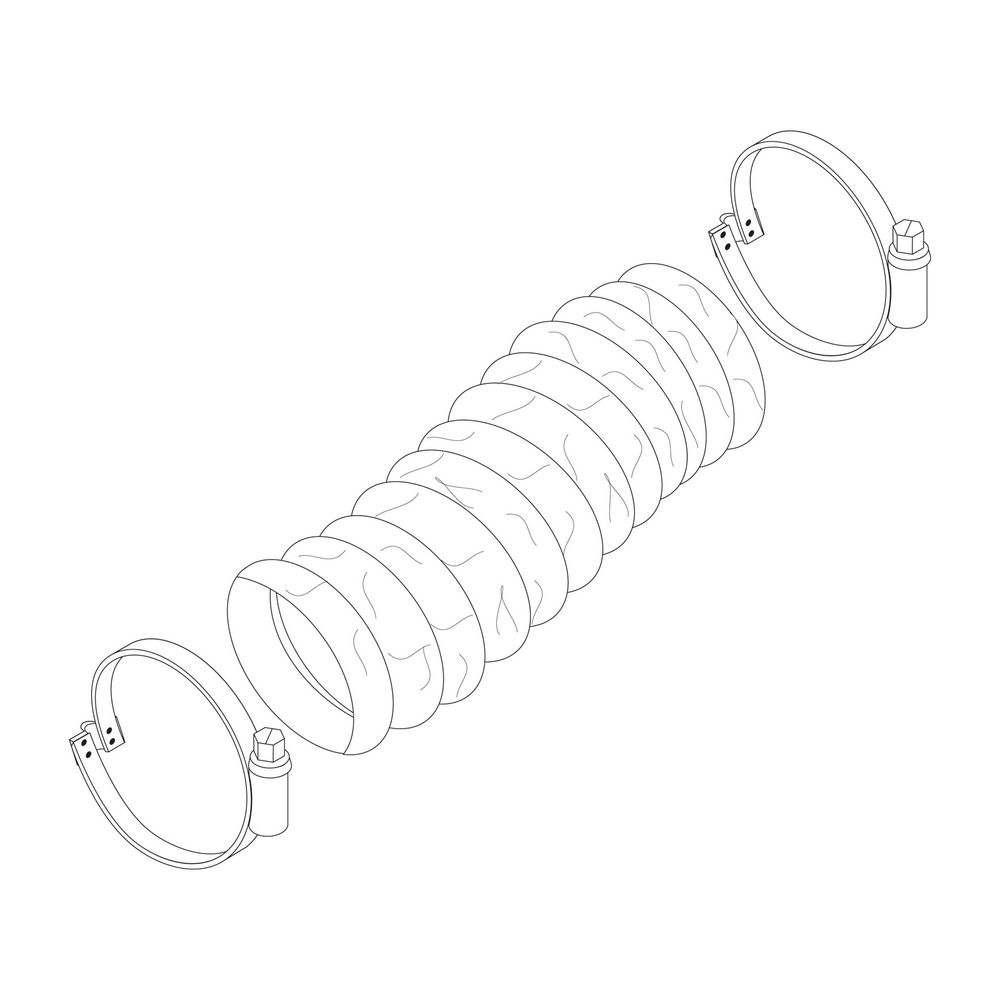 BOSCH Ersatzteil TTNR: 8738803852 Luftschlauch WaBiSanto DN63 L1600 everp... JUNKERS-8738803852 4057749328205 (Abb. 1)