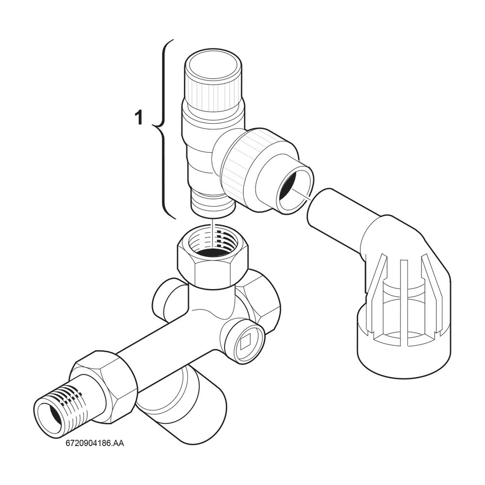 BOSCH Installationszubehör Nr. 429 Sicherheitsgruppe ohne Druckminderer... JUNKERS-7719000758 4010009050735 (Abb. 2)