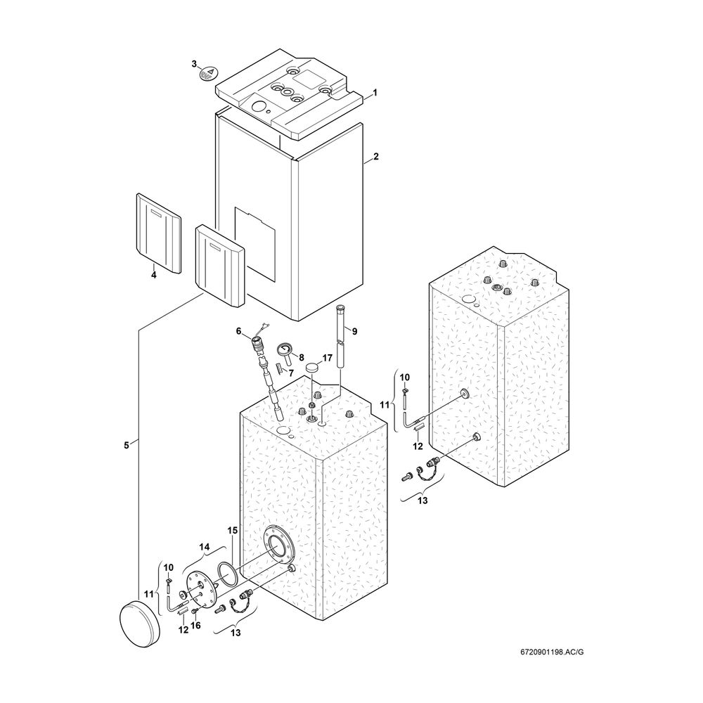 BOSCH untensteh.Systemspeicher STORACELL ST 160-1 E, 920x550x550, 152L, weiß/grau... JUNKERS-7719002030 4010009621843 (Abb. 2)