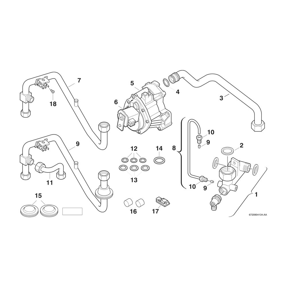 BOSCH Installationszubehör Nr. 709 Umrüstsatz... JUNKERS-7719001604 4010009552369 (Abb. 2)