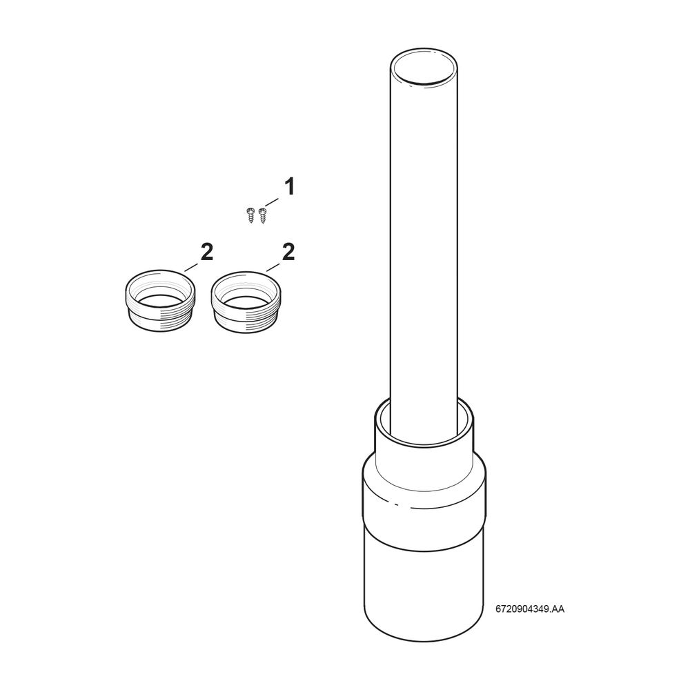 BOSCH Abgaszubehör AZ 260 Adapter von d:80/110mm auf d:60/90mm... JUNKERS-7719001743 4010009568575 (Abb. 2)